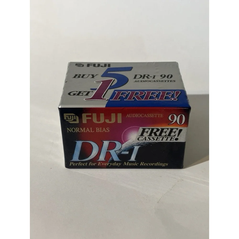 6-FUJI DR-I 90 Blank‎ Audio Cassettes Type 1 Normal Bias -NOS-Sealed